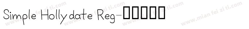 Simple Hollydate Reg字体转换